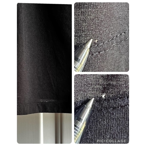 Womens New Directions Short sleeve black top with puff flirty sleeves top - Picture 5 of 9